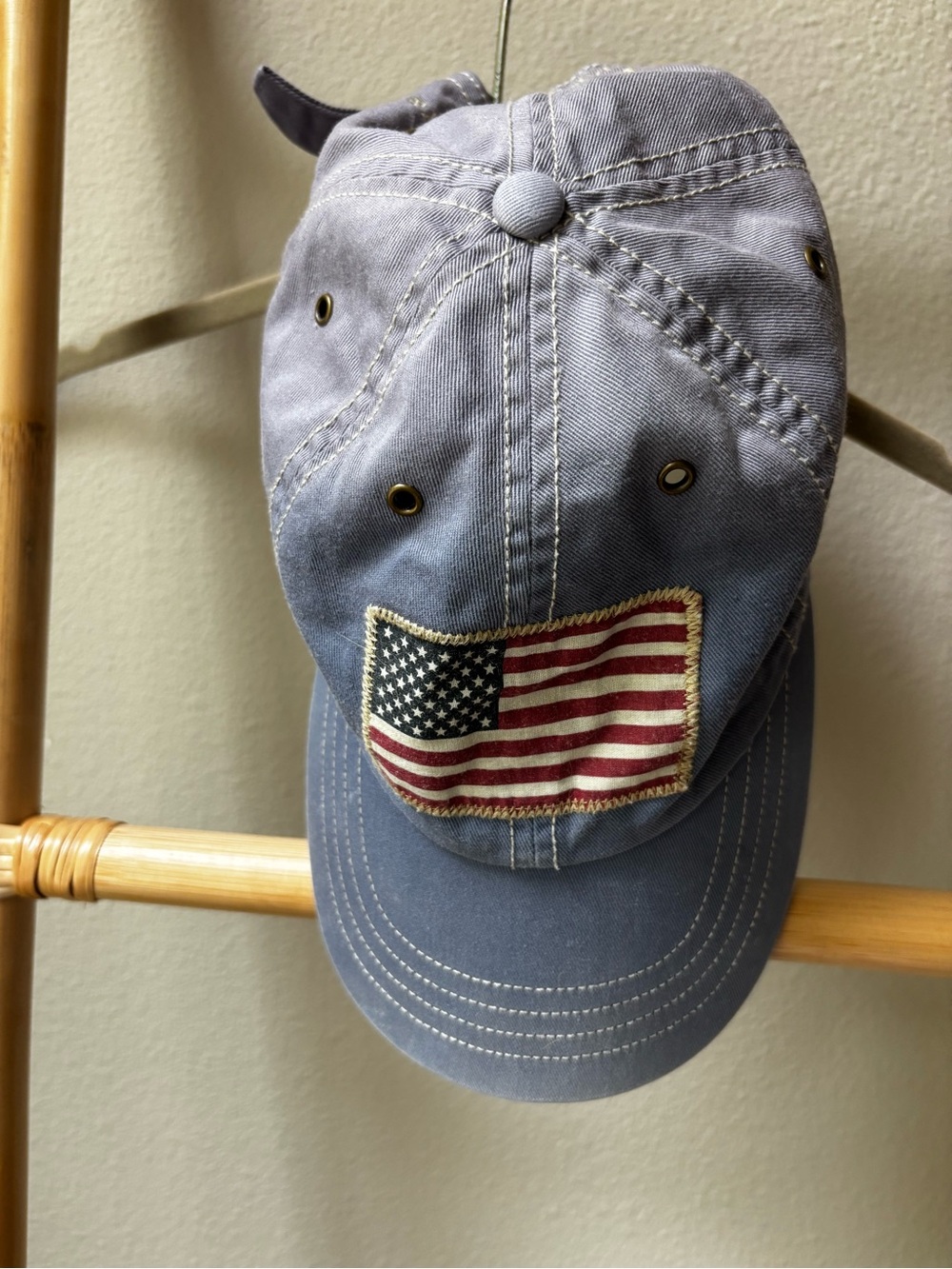 Vintage Polo Ralph Lauren baseball hat with American Flag Patch